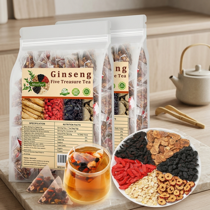 Ginseng Five Treasure Herbal Wellness Tea